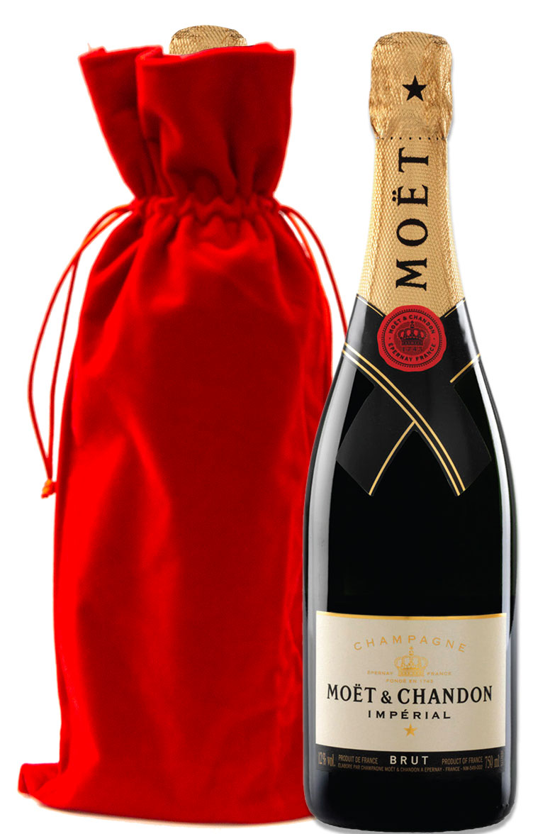 Moet & Chandon Imperial Brut with Red Velvet Gift Bag | Wine.com