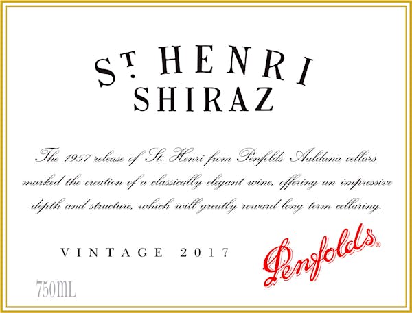 Penfolds St. Henri Shiraz 2017 | Wine.com