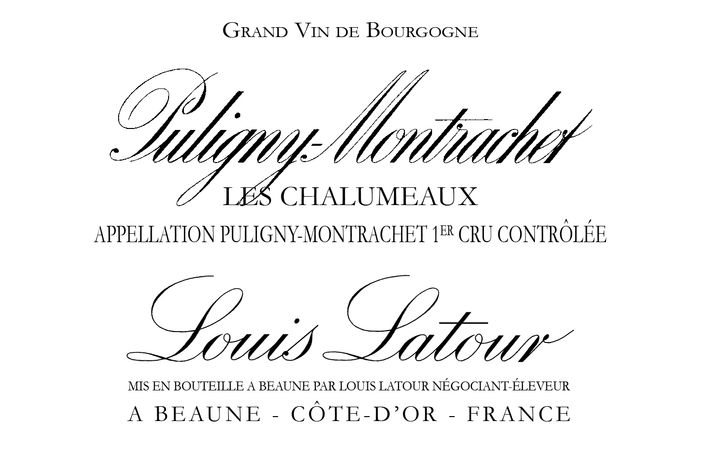 Louis Latour Puligny-Montrachet Les Chalumeaux Premier Cru 2022