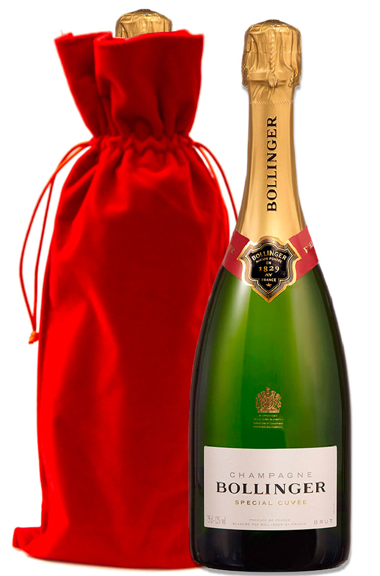 Bollinger Brut Special Cuvee with Red Velvet Gift Bag | Wine.com