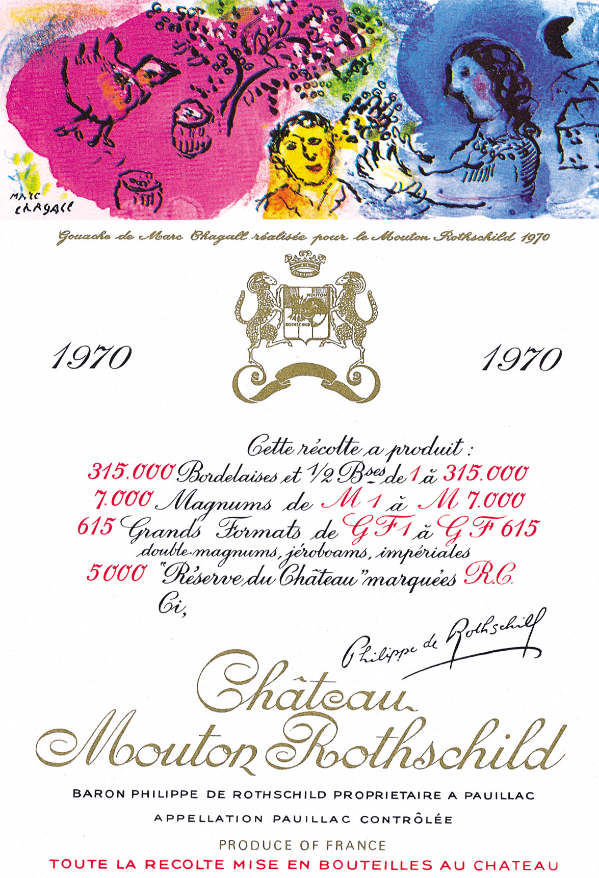 Chateau Mouton Rothschild 1970 | Wine.com