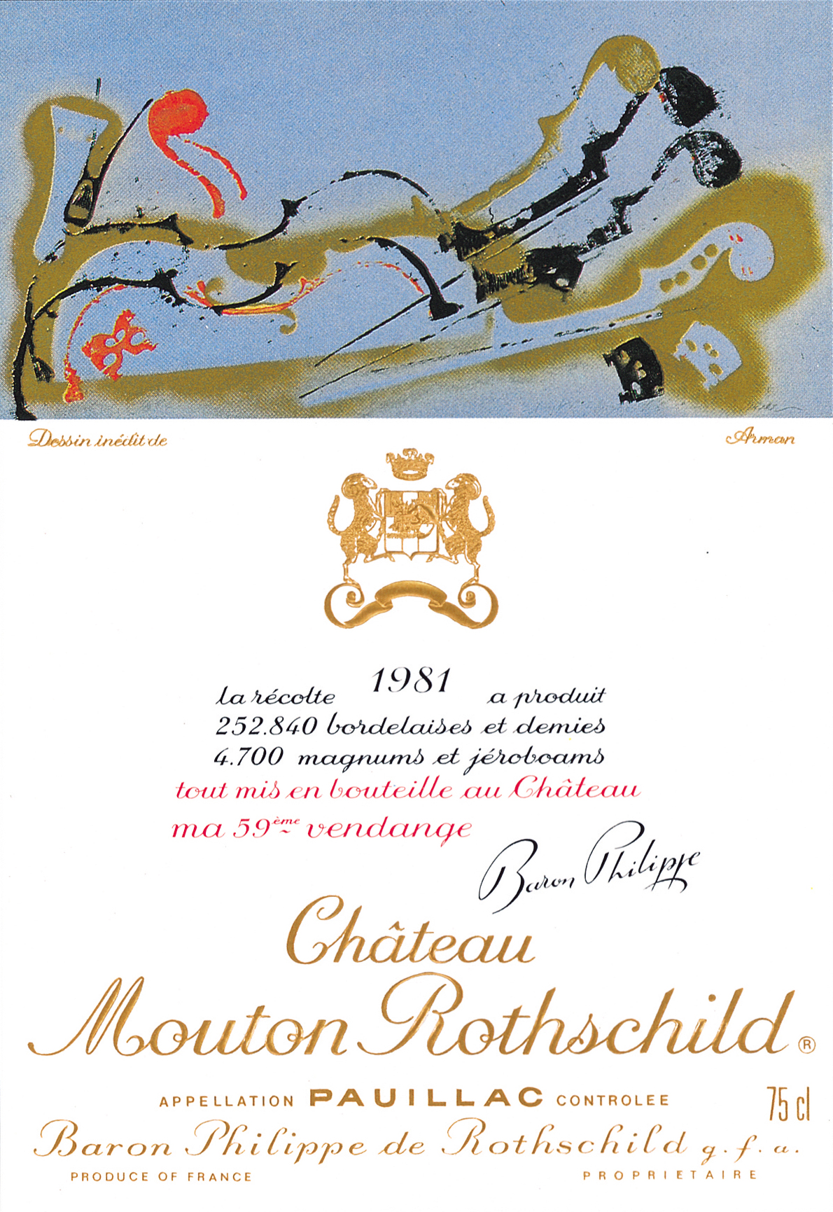 Chateau Mouton Rothschild 1981 | Wine.com