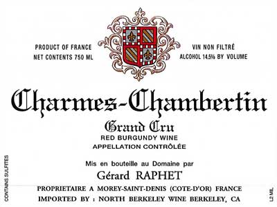 Domaine Gerard Raphet Charmes-Chambertin Grand Cru 2023 | Wine.com