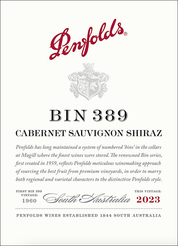 Penfolds Bin 389 Cabernet-Shiraz 2023 | Wine.com