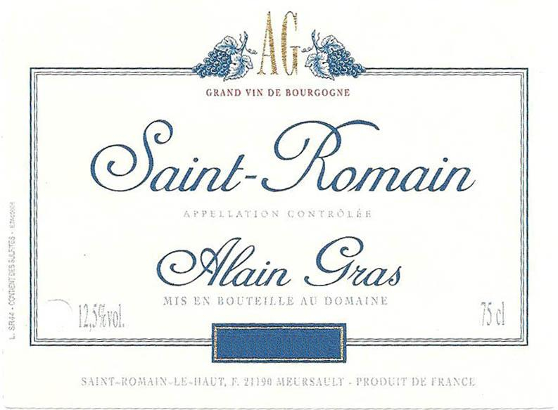 Alain Gras Saint-Romain Rouge 2017 | Wine.com