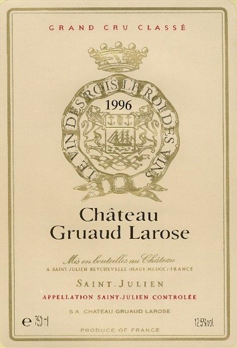 Chateau Gruaud Larose 1996 | Wine.com