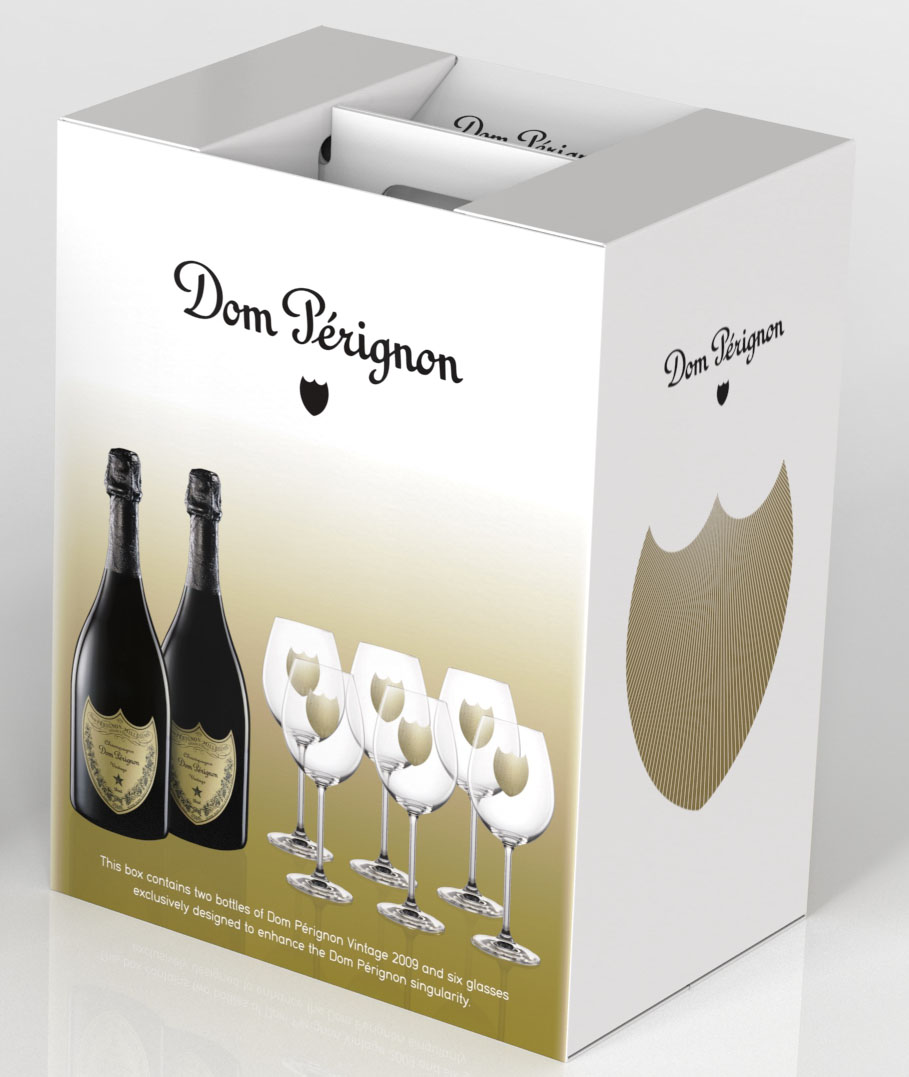 Dom Perignon Limited Edition 2 Bottles plus Six Glass Set 2009