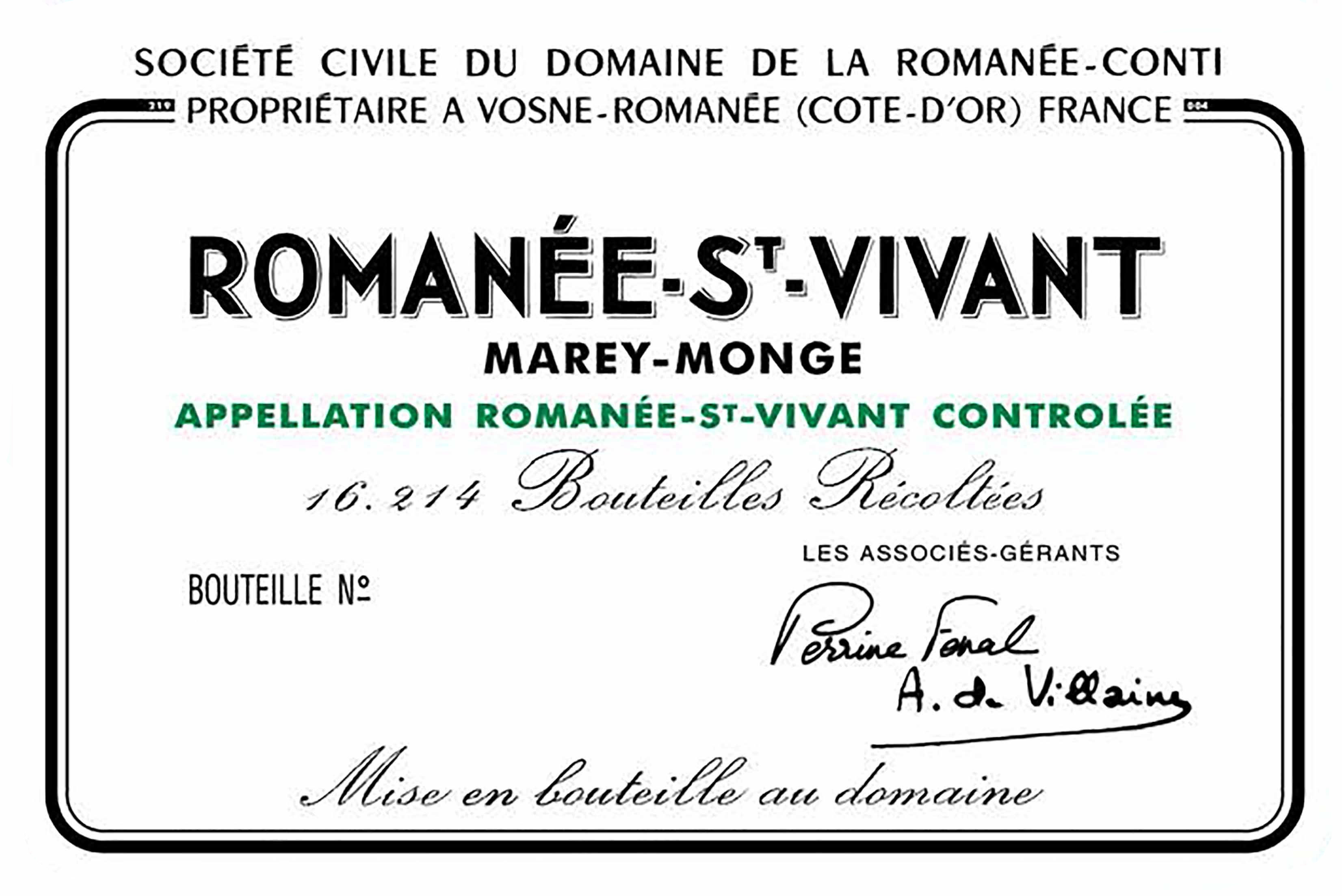 Domaine de la Romanee-Conti Romanee St. Vivant Grand Cru 2022