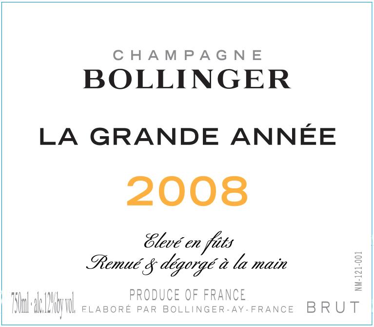 Bollinger La Grande Annee Brut 2008 | Wine.com