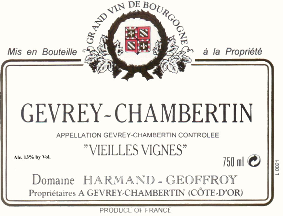 Domaine Harmand-Geoffroy Gevrey-Chambertin Vieilles Vignes 2016