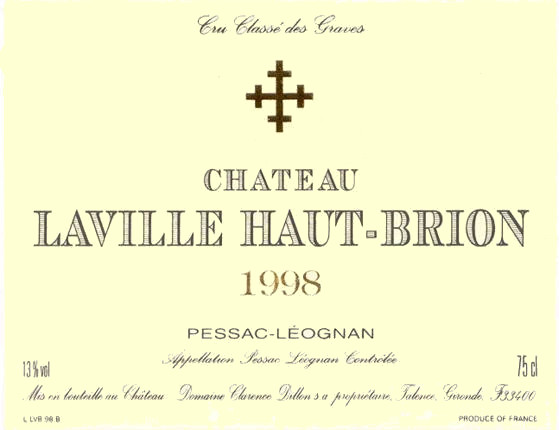 Chateau Laville Haut-Brion 1998 | Wine.com