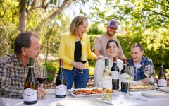 Cline Enjoying AVA Wine in Sonoma Winery Image