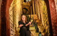 Canard-Duchene Winemaker Cynthia Fossier in the Cellar Winery Image