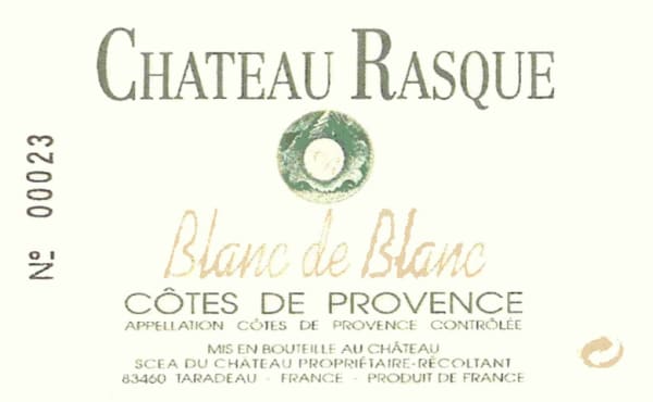 Chateau Rasque Cotes de Provence Blanc de Blanc 2005 | Wine.com