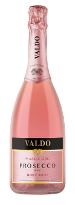 Glass of sparkling rosé