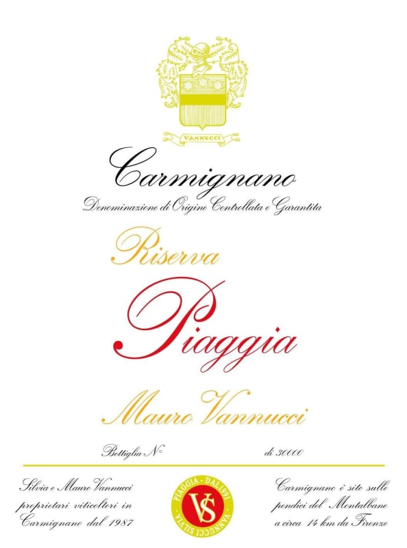 Piaggia Carmignano Riserva 2007 Front Label