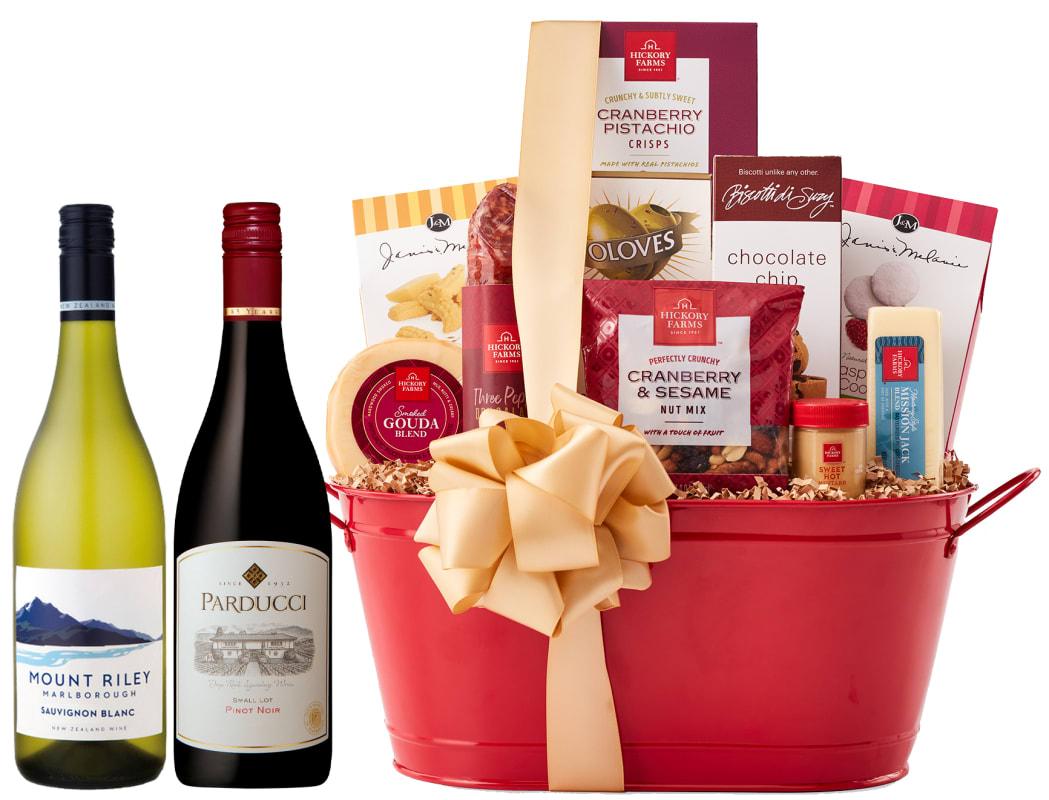 Deluxe Gourmet Wine Duet Gift Basket Gift Product Image
