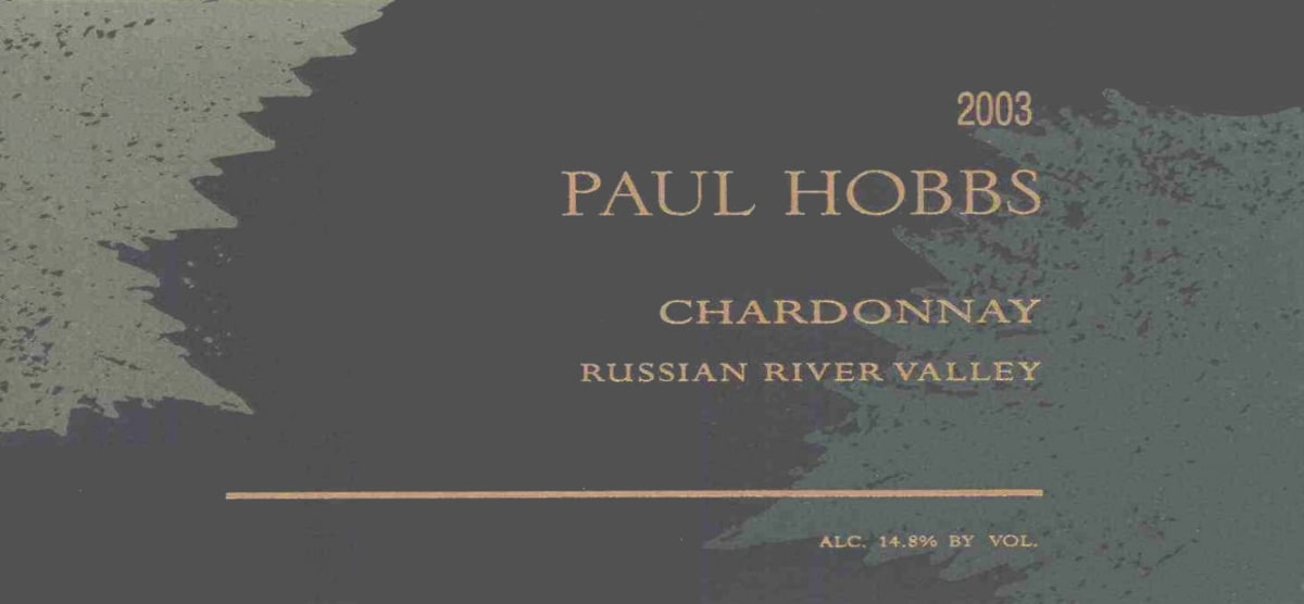 Paul Hobbs Russian River Valley Chardonnay 2003 Front Label