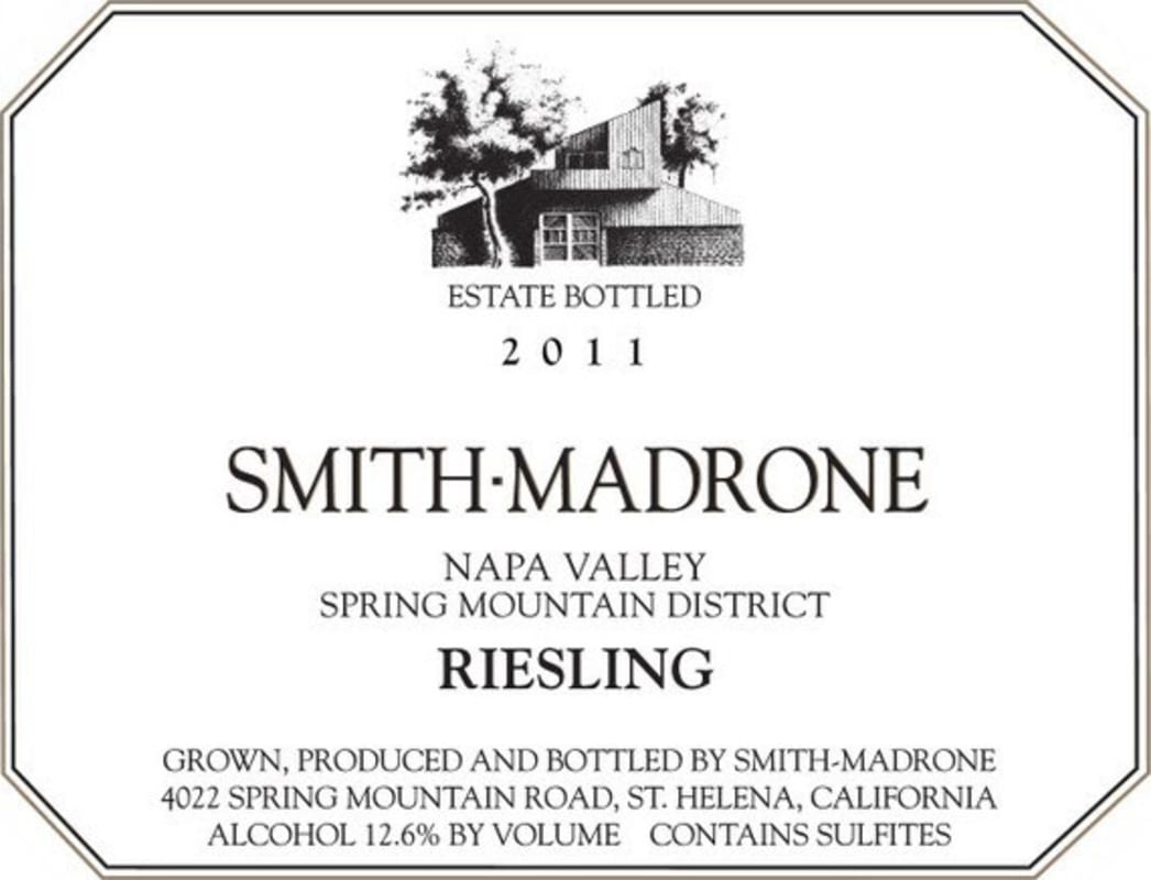 Smith Madrone Riesling 2011 Front Label