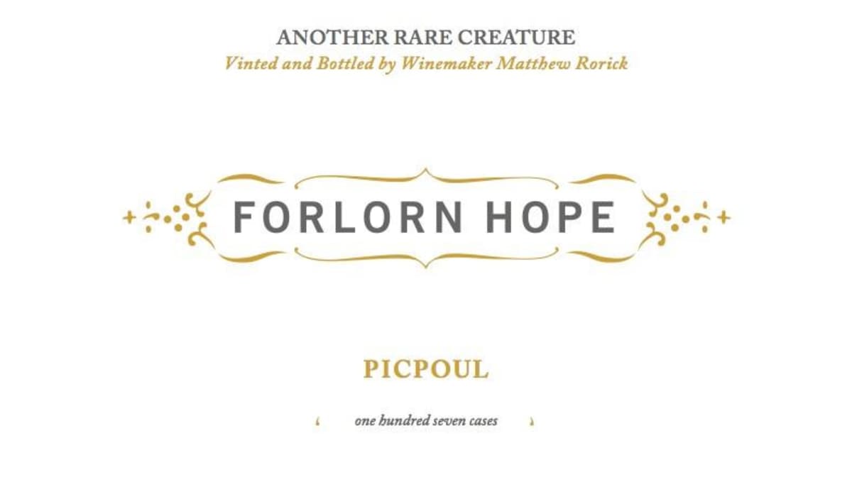 Forlorn Hope Picpoul 2015 Front Label