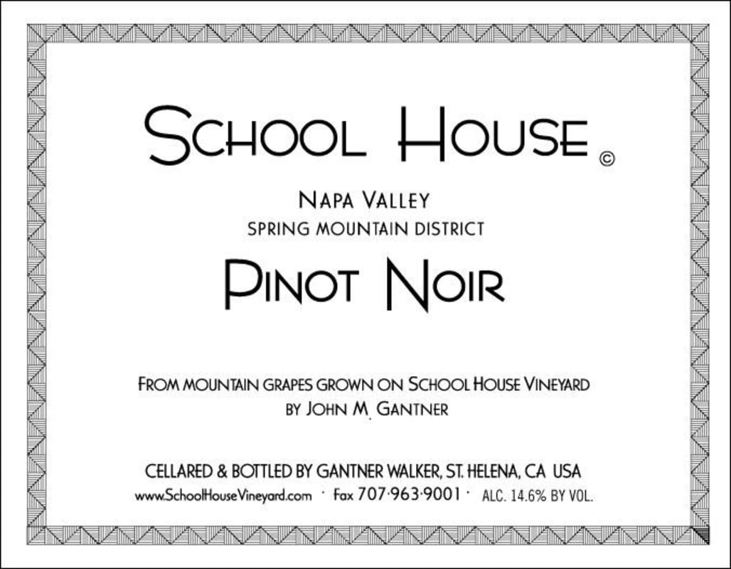 School House Pinot Noir 2008 Front Label