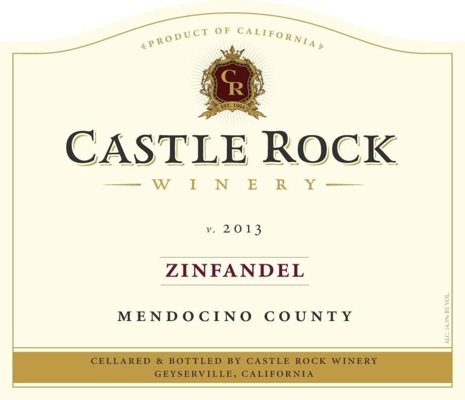 Castle Rock Zinfandel 2013 Front Label
