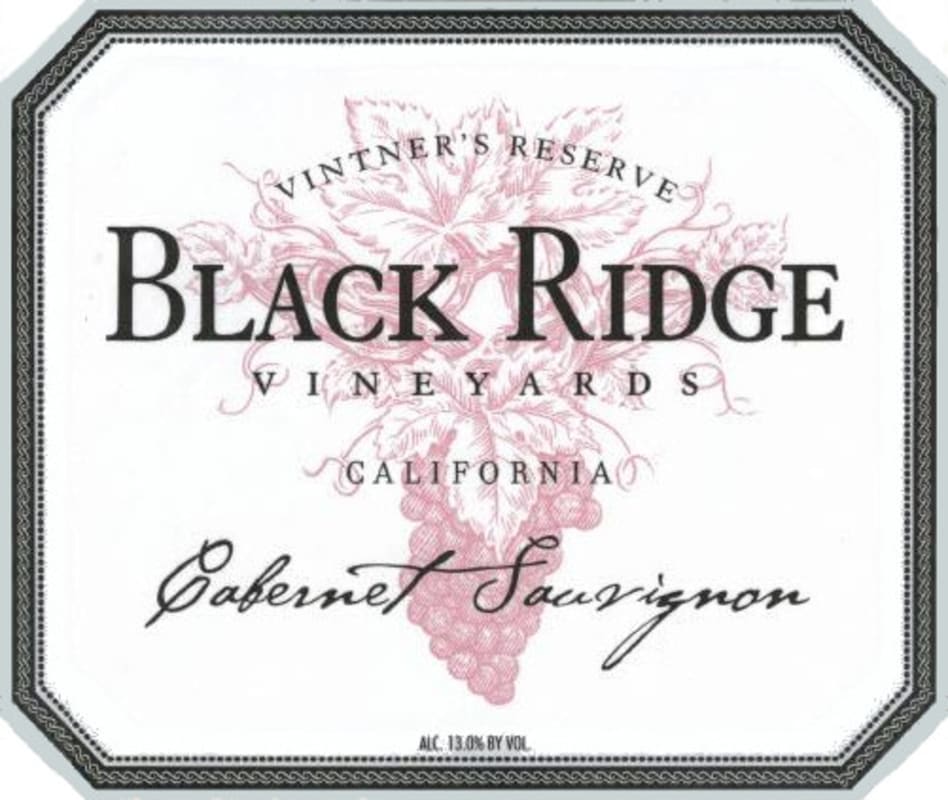 Black Ridge Vineyards Vintner's Reserve Cabernet Sauvignon 2013 Front Label