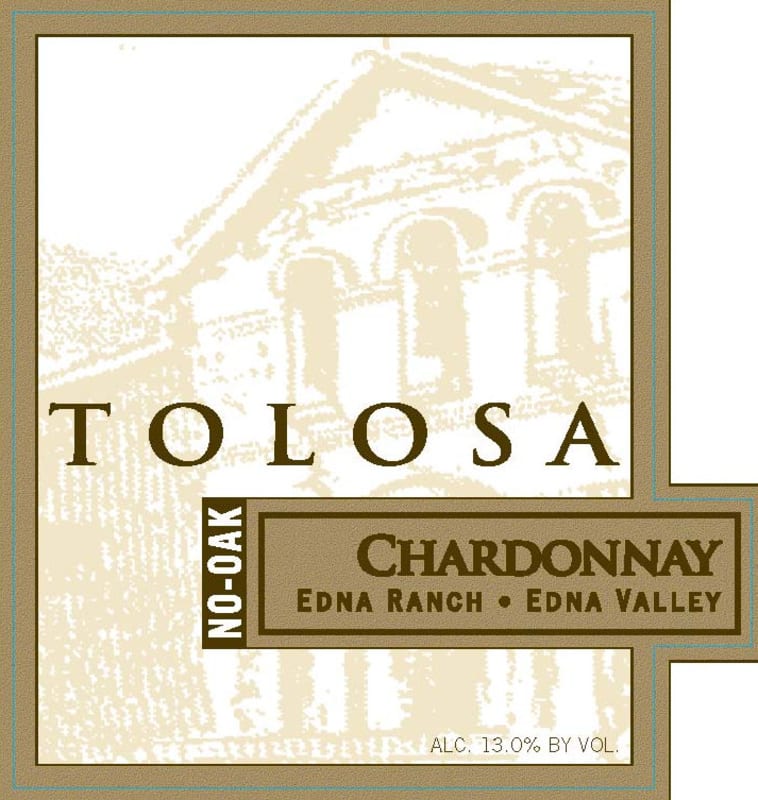 Tolosa Winery No Oak Chardonnay 2006 Front Label