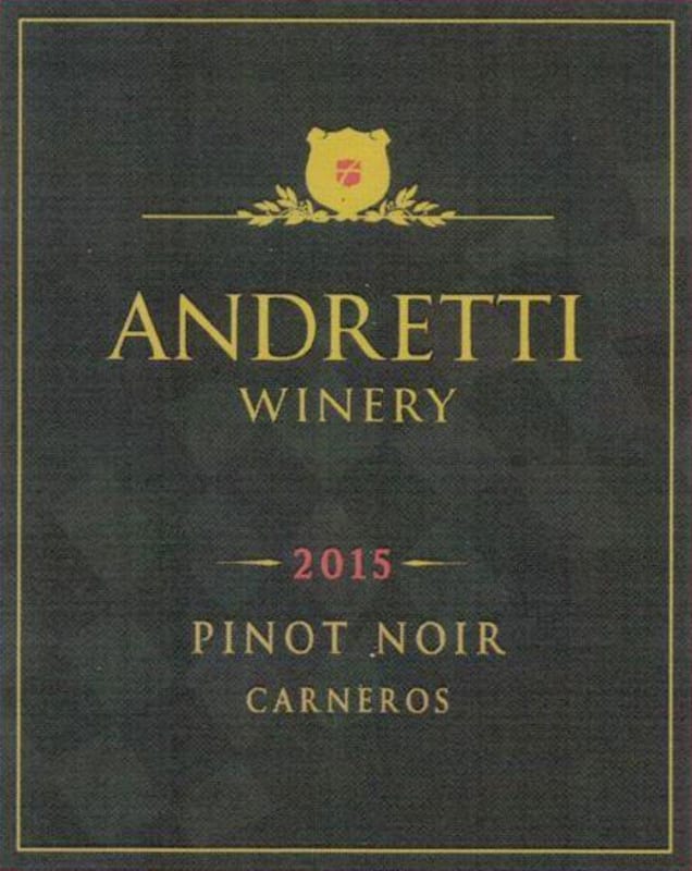 Andretti Pinot Noir 2015 Front Label