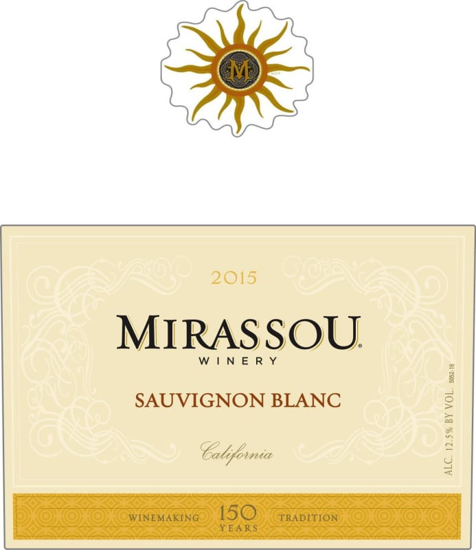 Mirassou Sauvignon Blanc 2015 Front Label