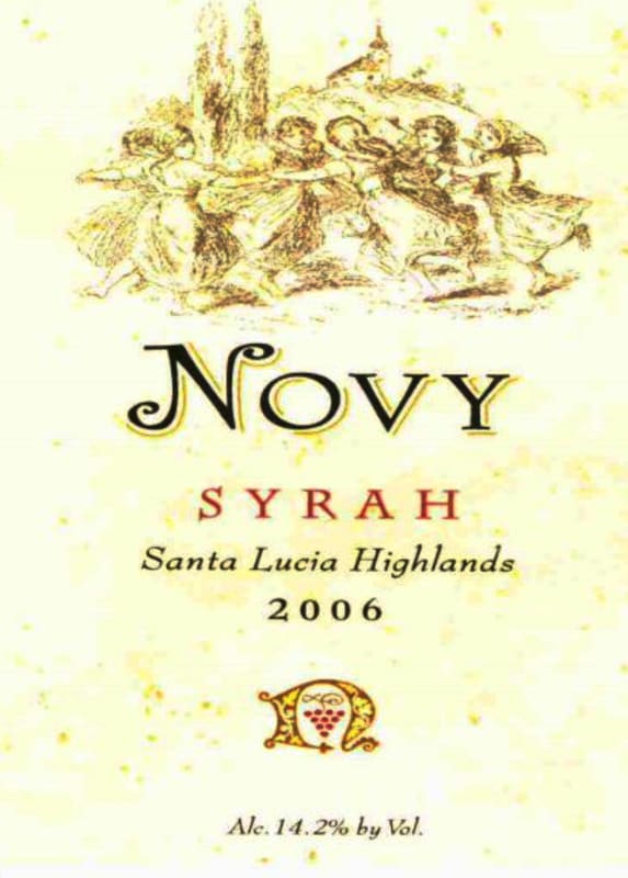 Novy Santa Lucia Highlands Syrah 2006 Front Label