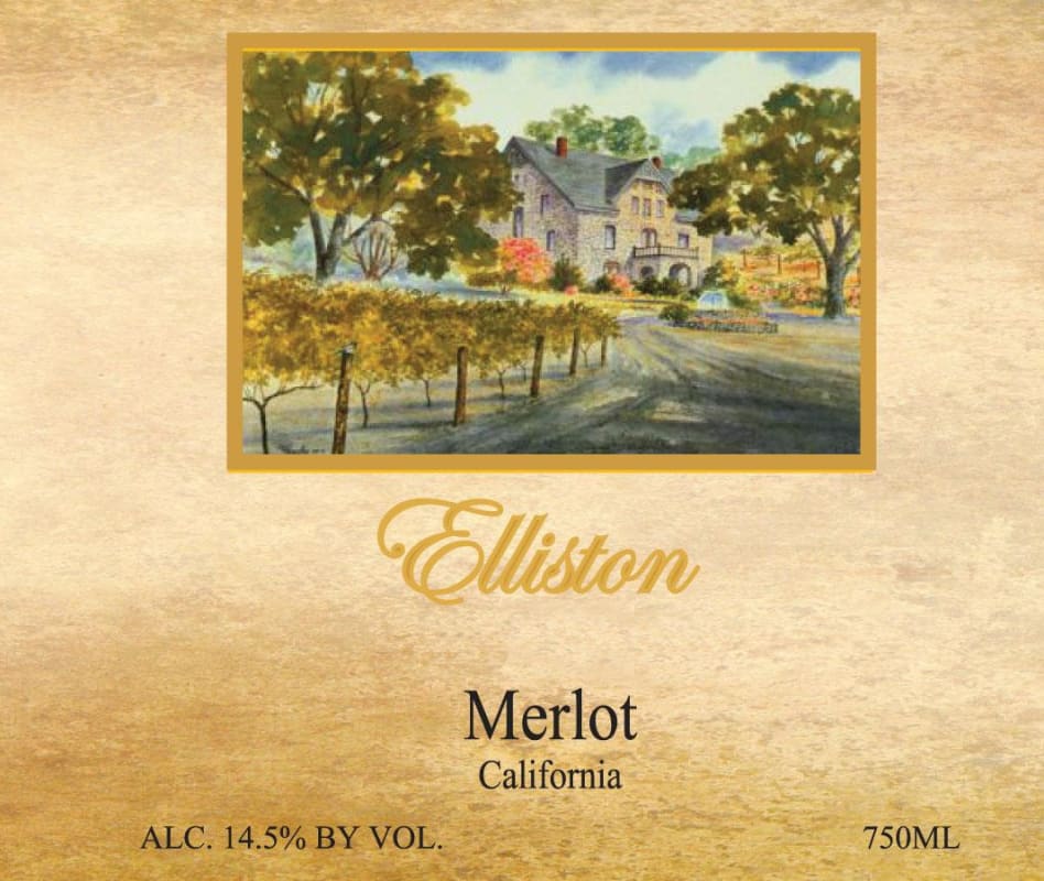 Elliston Vineyards Merlot 2014 Front Label