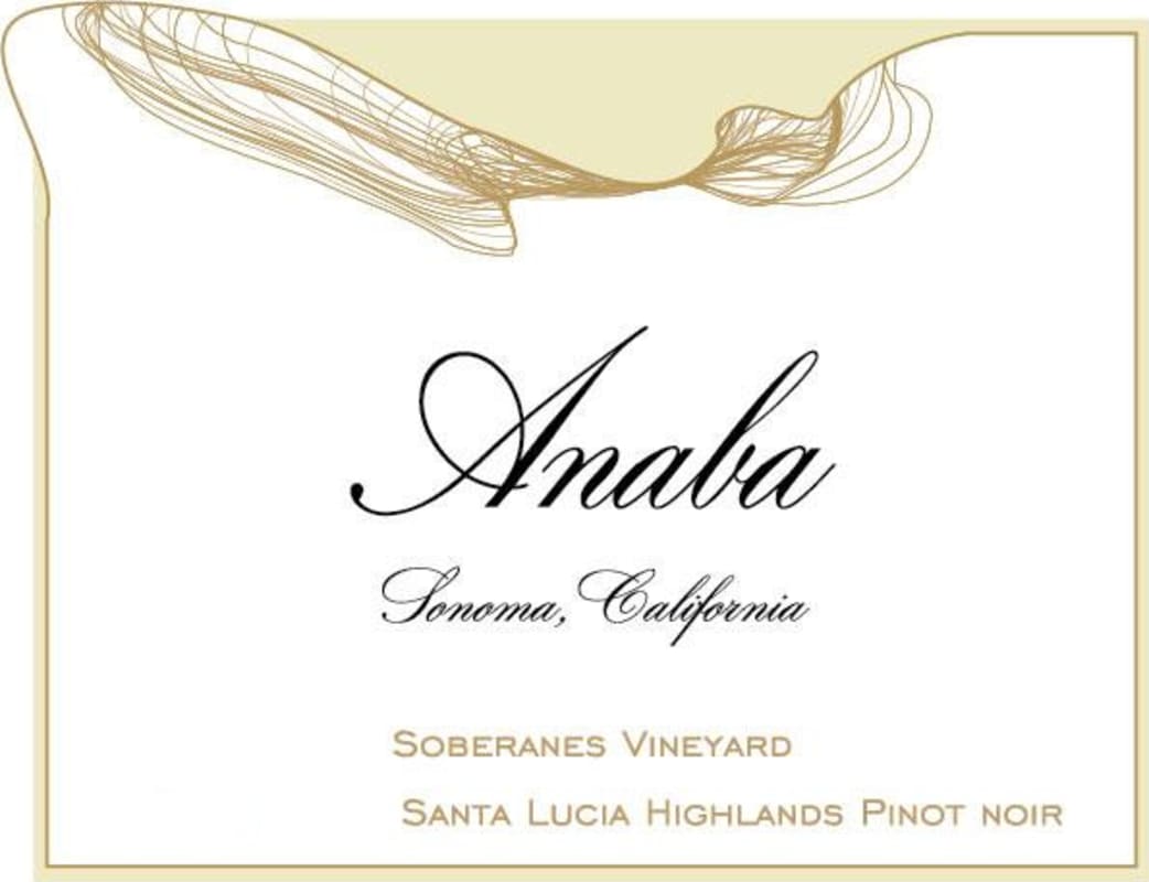 Anaba Soberanes Vineyard Pinot Noir 2012 Front Label