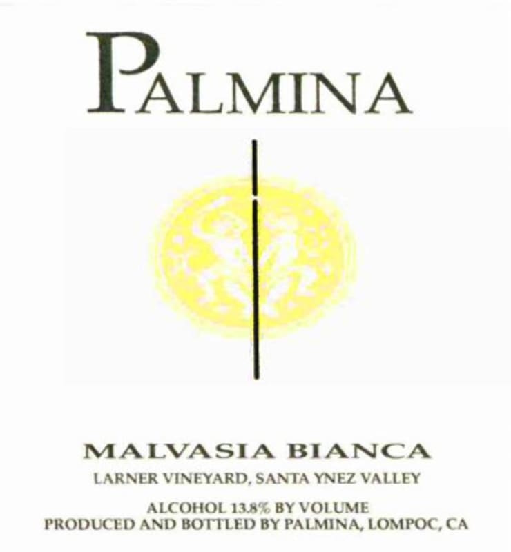 Palmina Larner Vineyard Malvasia Bianca 2012 Front Label