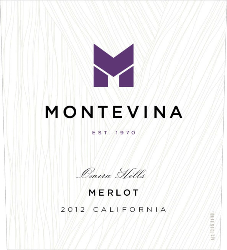 Montevina Omira Hills Merlot 2012 Front Label