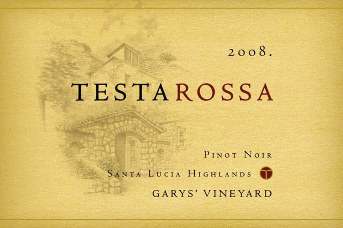 Testarossa Garys' Vineyard Pinot Noir 2008 Front Label