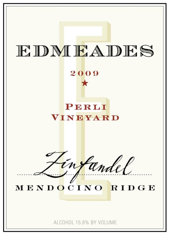 Edmeades Perli Vineyard Zinfandel 2009 Front Label