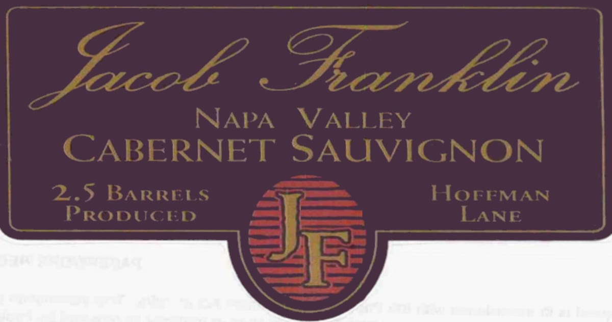 Elyse Jacob Franklin Cabernet Sauvignon 1999 Front Label
