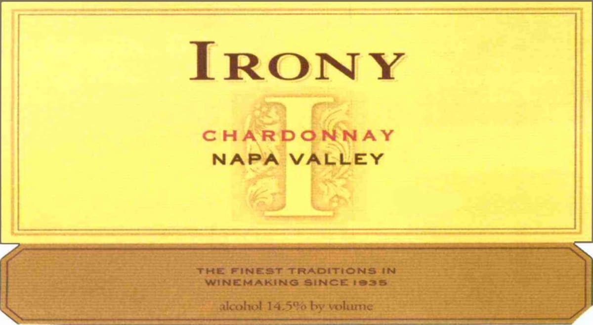 Irony Napa Valley Chardonnay 2007 Front Label