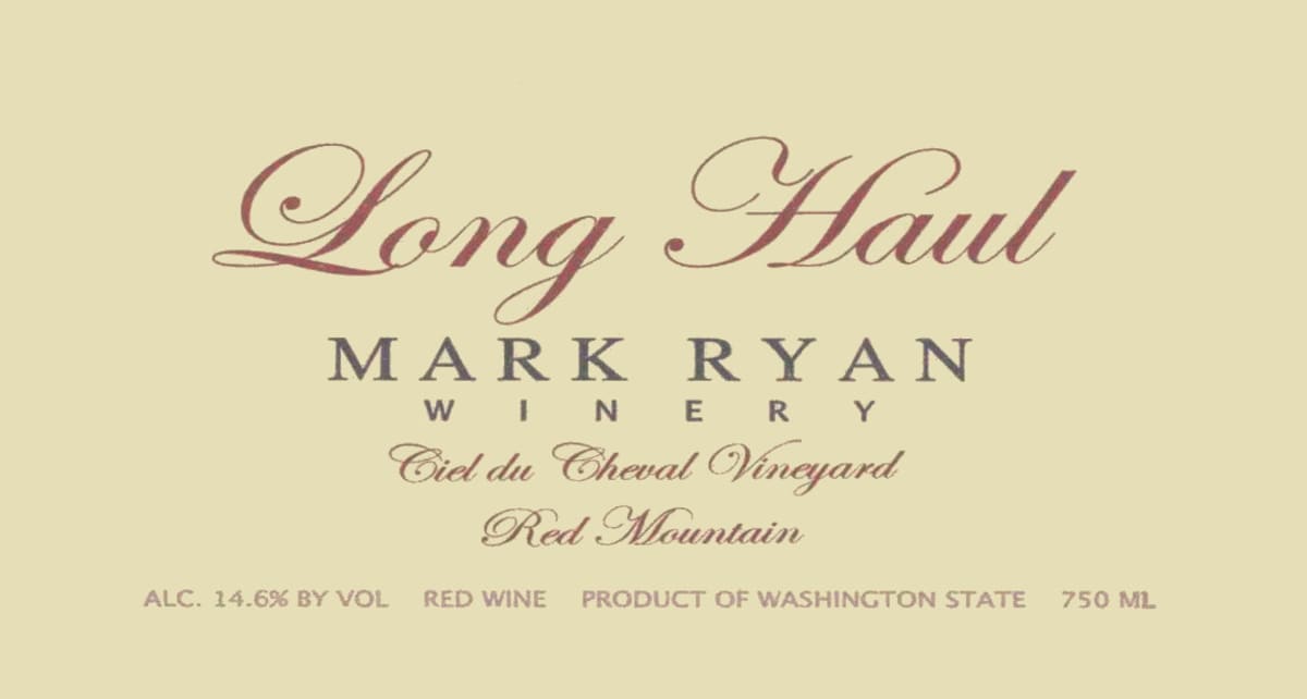 Mark Ryan Long Haul 2003 Front Label
