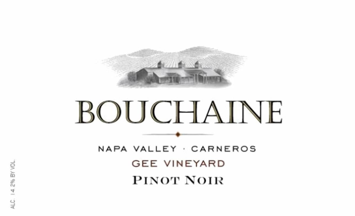 Bouchaine Gee Vineyard Pinot Noir 2014 Front Label