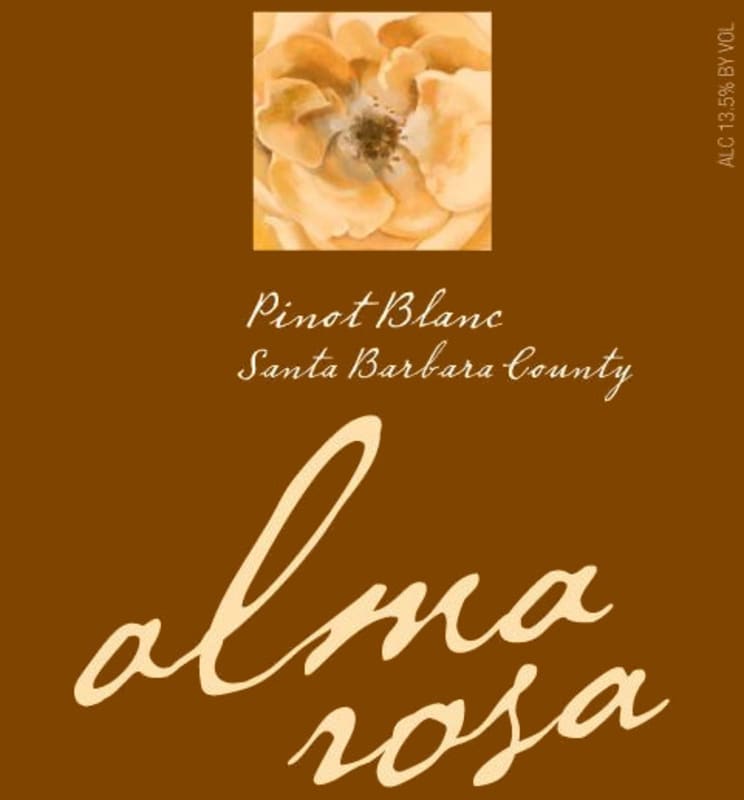 Alma Rosa Santa Barbara County Pinot Blanc 2013 Front Label