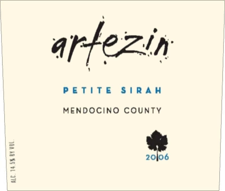 Artezin Petite Sirah 2006 Front Label
