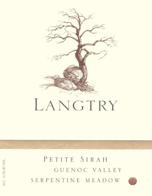 Langtry Estate Seprentine Meadow Petite Sirah 2006 Front Label