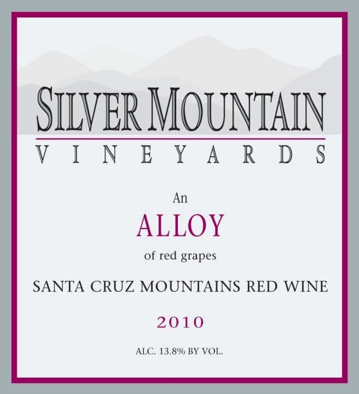 Silver Mountain Alloy Red Wine 2010 Front Label