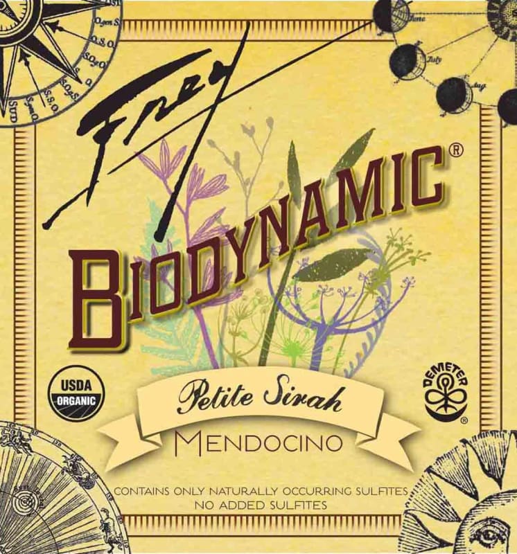 Frey Biodynamic Petite Sirah 2014 Front Label
