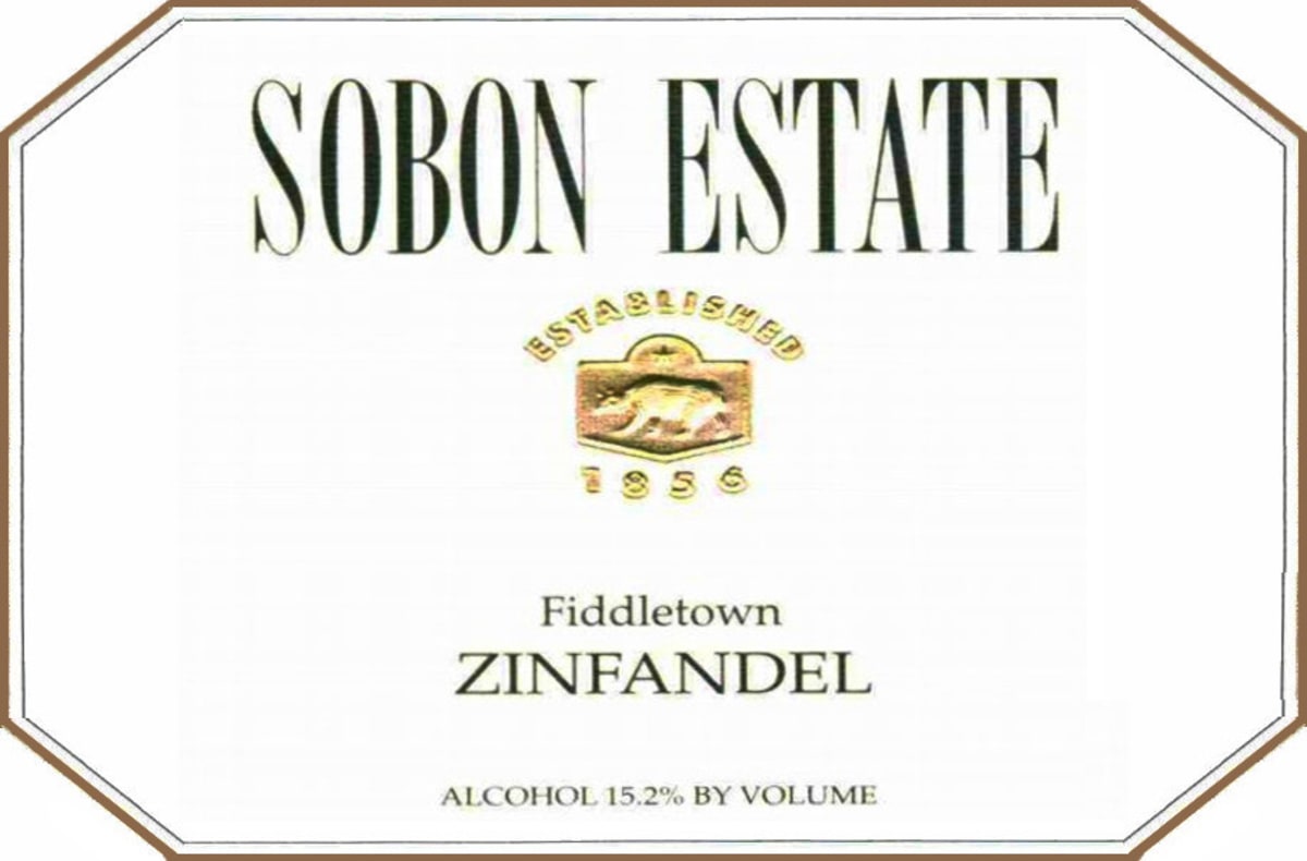 Sobon Estate Zinfandel 2010 Front Label