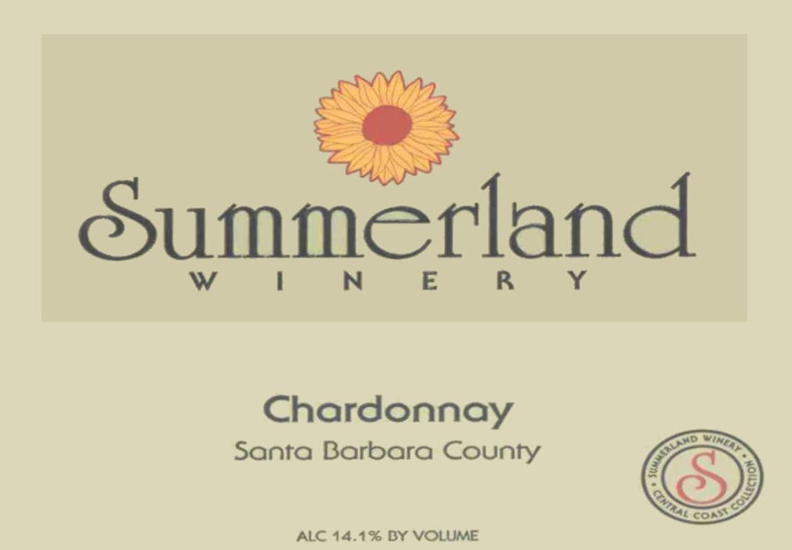 Summerland Santa Barbara Chardonnay 2006 Front Label
