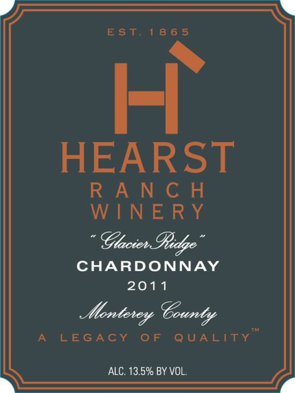 Hearst Ranch Glacier Ridge Chardonnay 2011 Front Label