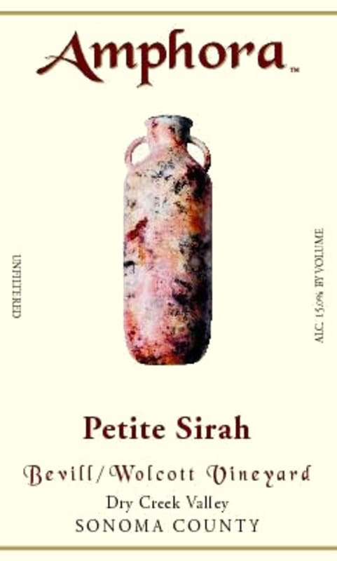 Amphora Wines Wolcott Petite Sirah 2011 Front Label